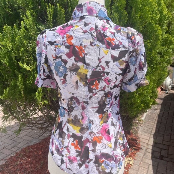 Dian Von Furstenberg Short Sleeve Silk Top - Picture 8 of 9